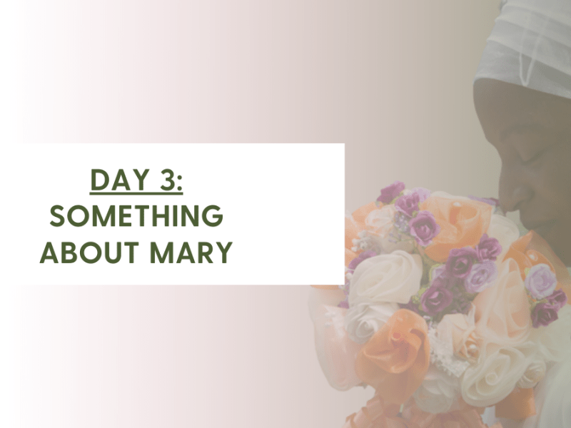 DAY 3 – SOMETHING ABOUT MARY (Luke&nbsp;1:26-38)